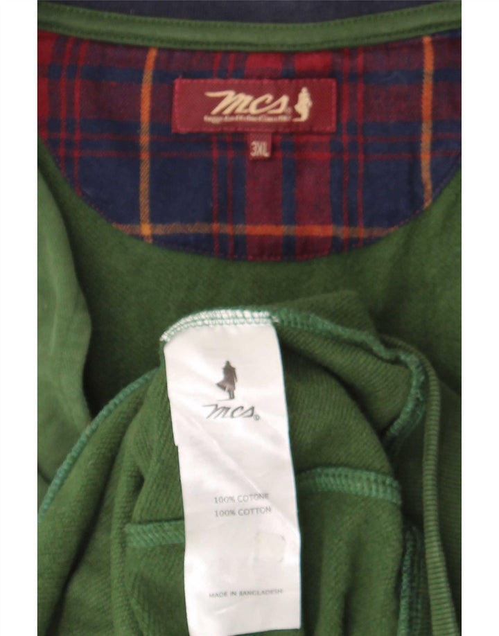 Marlboro Classics Herren-Trainingsanzug-Oberteil, Jacke, 3XL, grüne Baumwolle