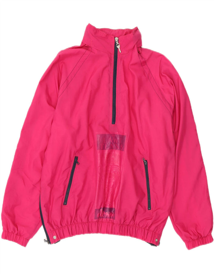Ellesse Herren Kapuzenpullover Regenjacke UK 38 Mittelrosa