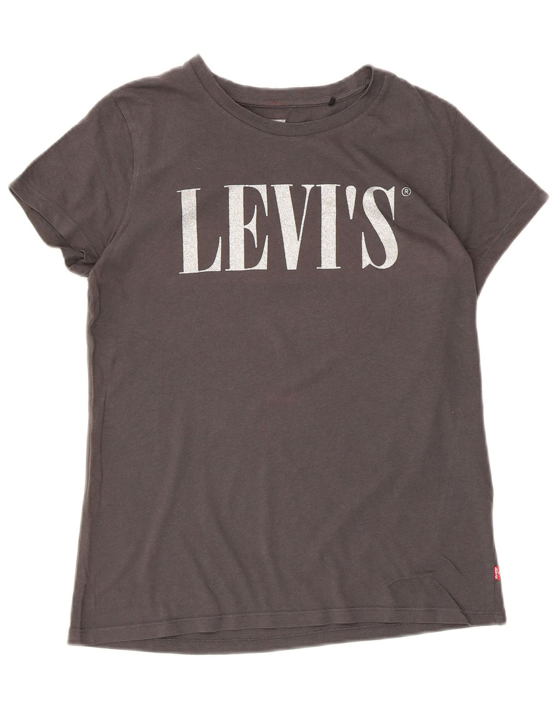 Levi's Damen Grafik-T-Shirt-Oberteil UK 6 XS Grau
