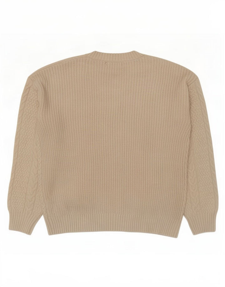 Marks & Spencer Damen-Pullover mit V-Ausschnitt, Gr. 14, Mittel, gebrochenes Weiß