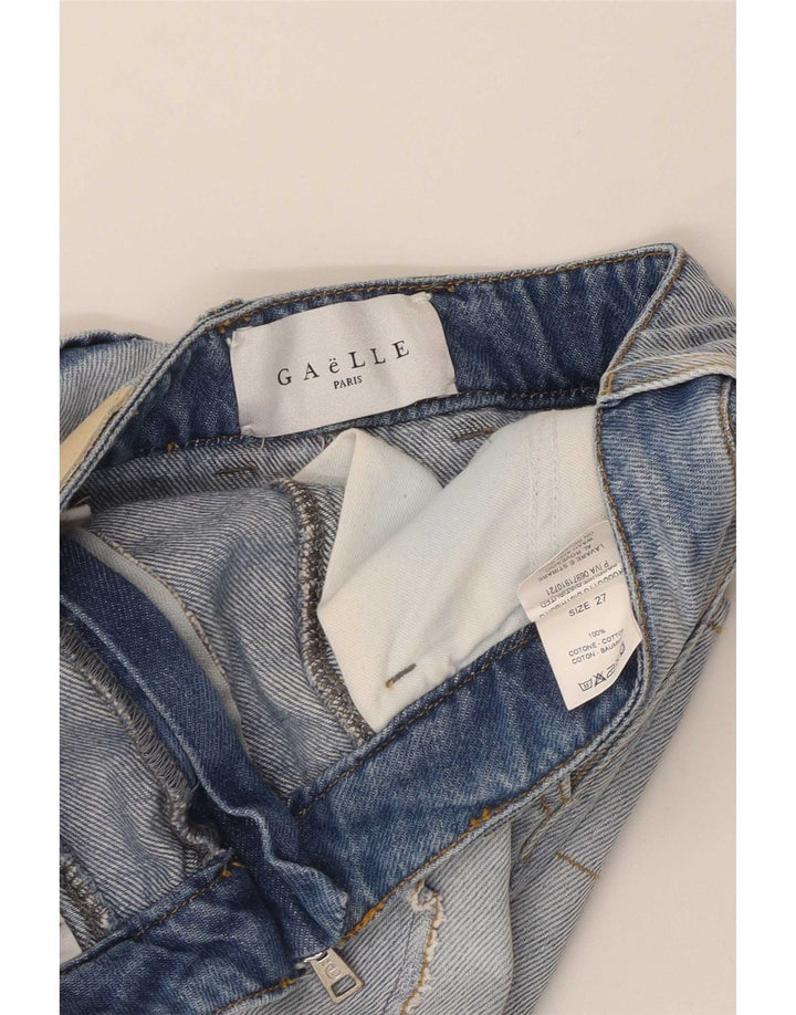 Gaelle Damen-Jeansrock mit Grafik, W27, Größe S, blau, Baumwolle