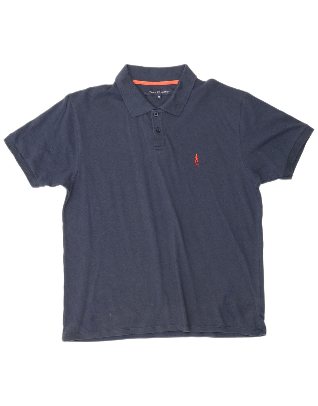 FRENCH CONNECTION Herren-Poloshirt XL aus marineblauer Baumwolle