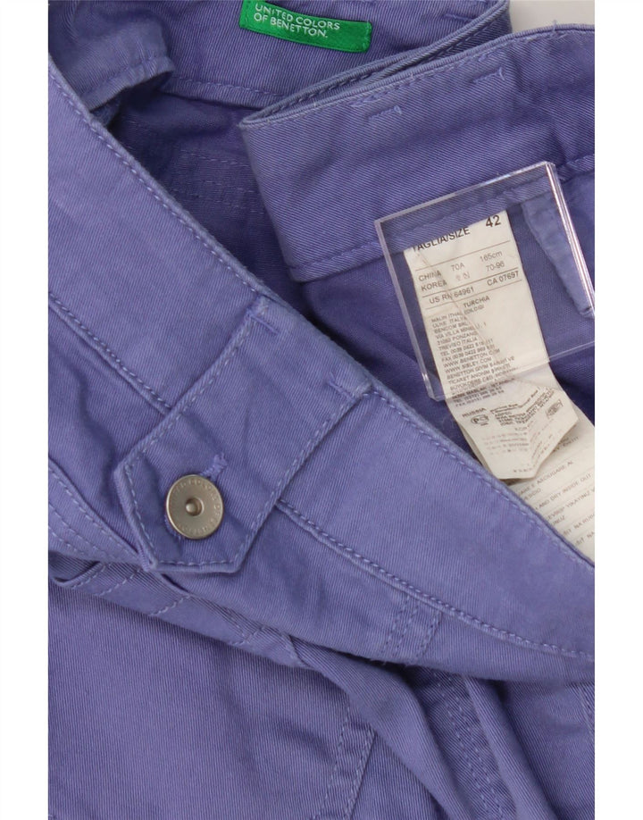 BENETTON Womens Mini Skirt IT 42 Medium W32  Purple Cotton Vintage Benetton and Second-Hand Benetton from Messina Hembry 