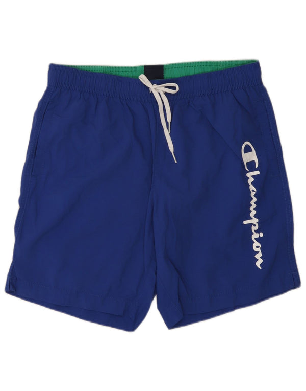 Champion Herren Badeshorts mit Grafik, Größe S, Blau, Polyamid