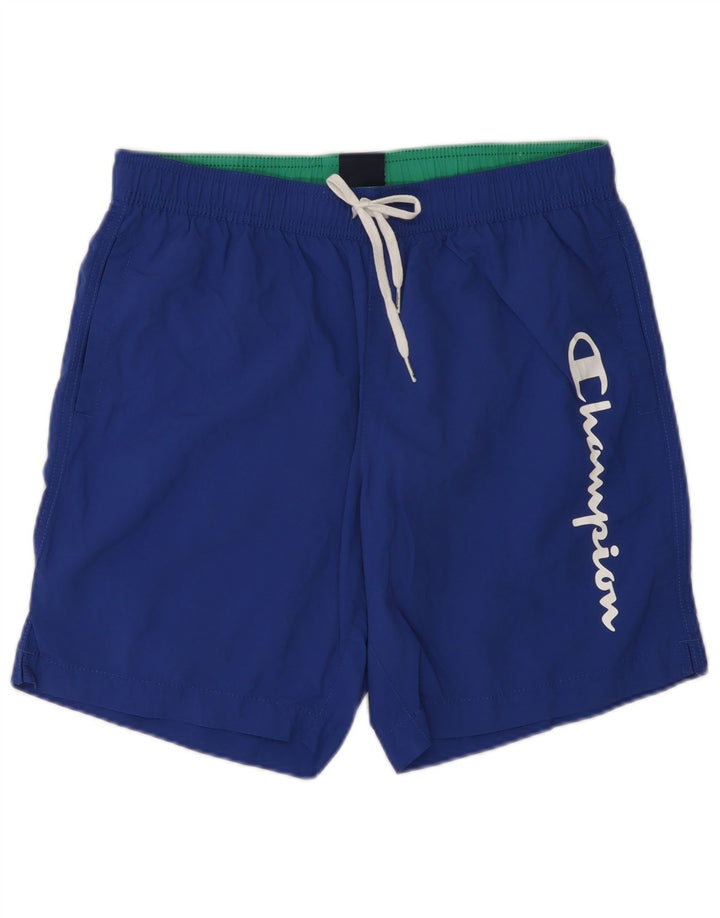 Champion Herren Badeshorts mit Grafik, Größe S, Blau, Polyamid