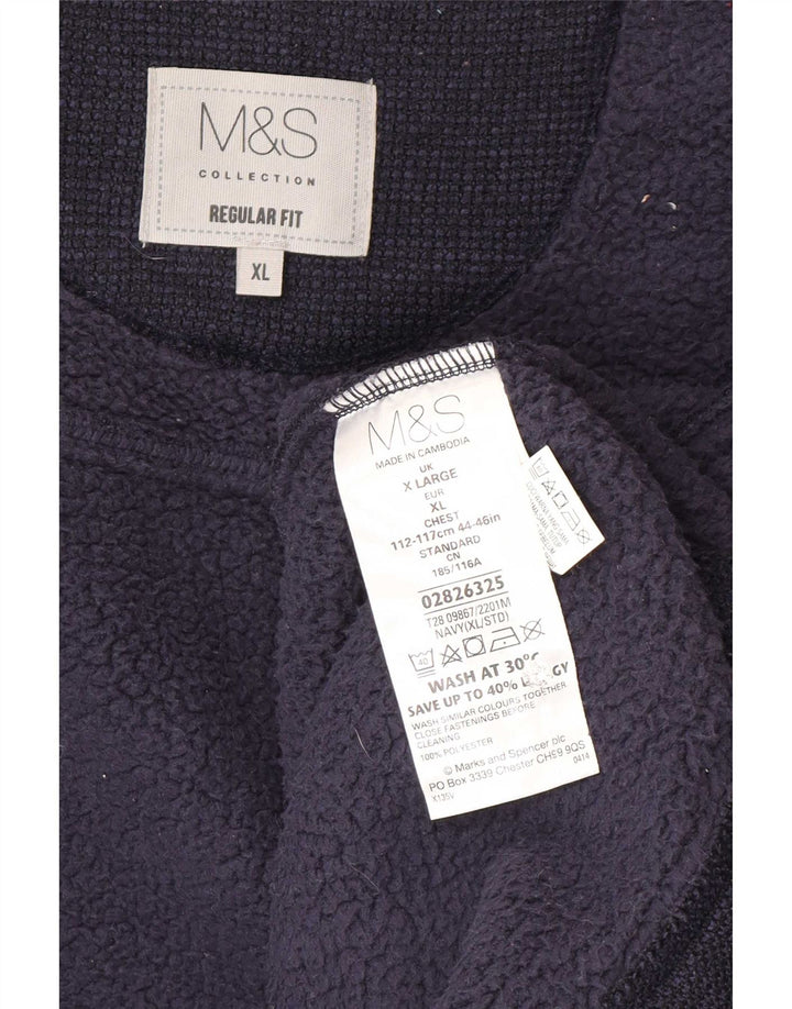 Marks & Spencer Herren Bomberjacke UK 42 XL Marineblau Polyester