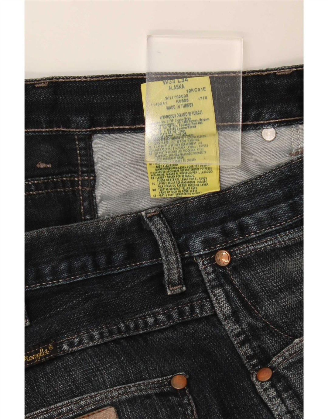 Wrangler Herren Alaska Bootcut Jeans W33 L31 Marineblaue Baumwolle