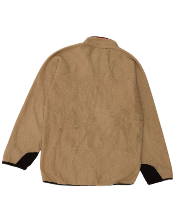 FILA Herren Fleecejacke UK 36 Small Beige Colourblock Polyester