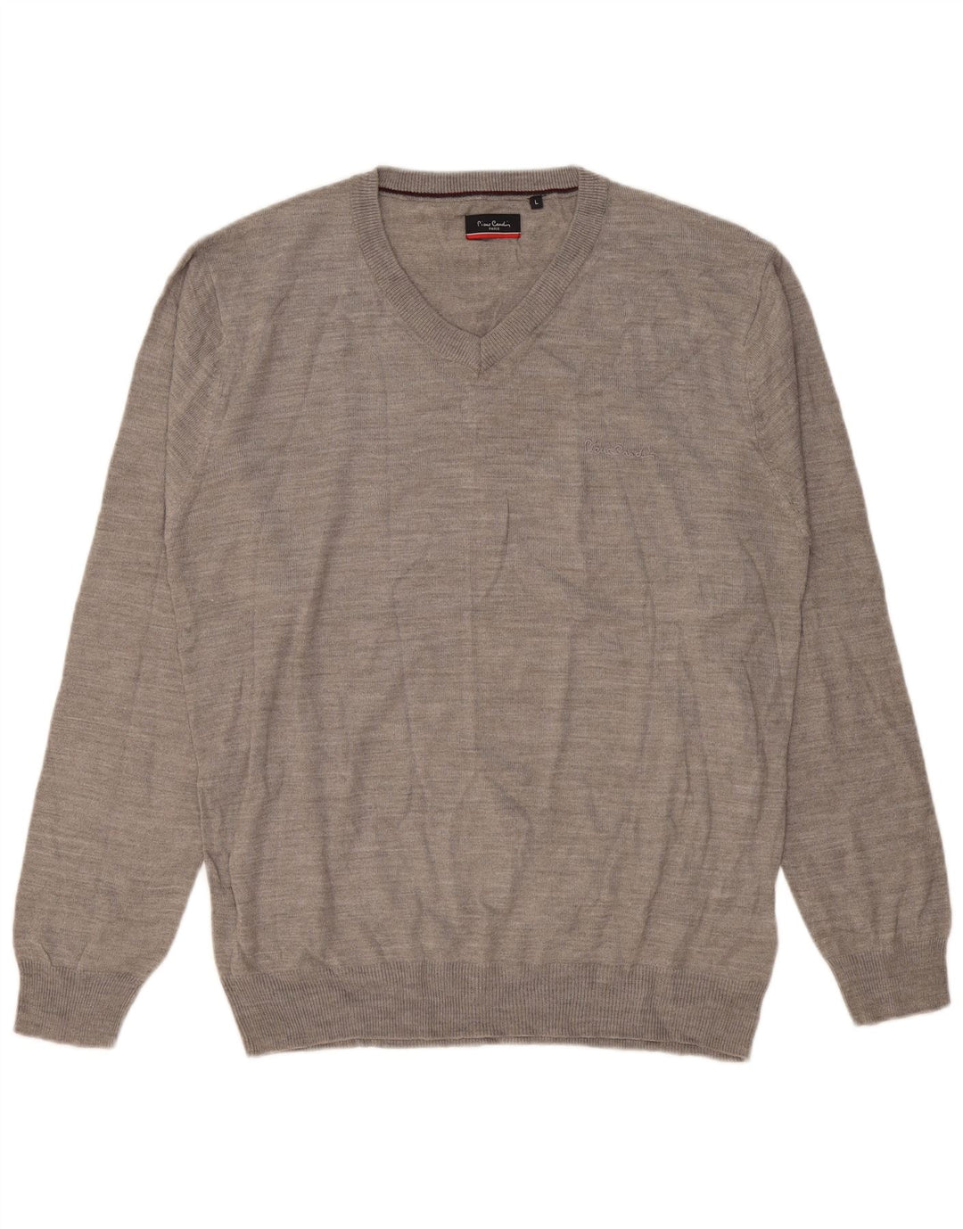 Pierre Cardin Herren-Pullover mit V-Ausschnitt, großes graues Acryl