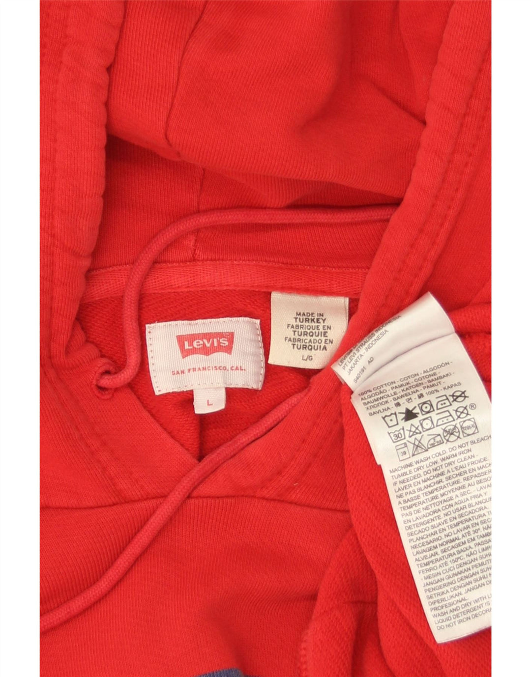 Levi's Herren-Kapuzenpullover mit Grafik, groß, aus roter Baumwolle