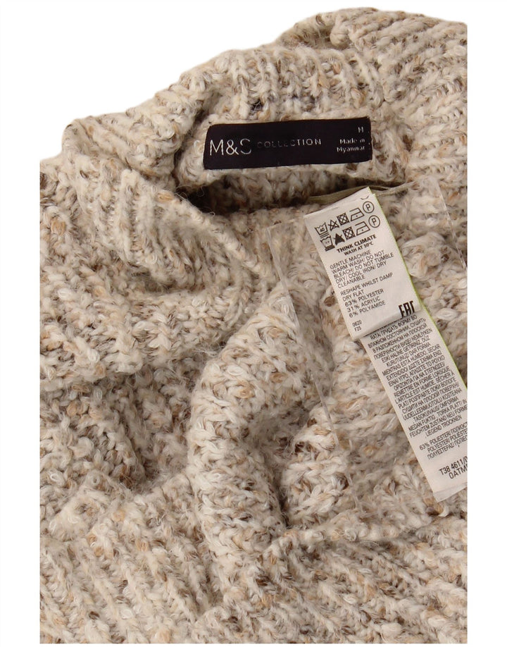 Marks & Spencer Rollkragenpullover für Damen, Gr. 14, Mittelbeige