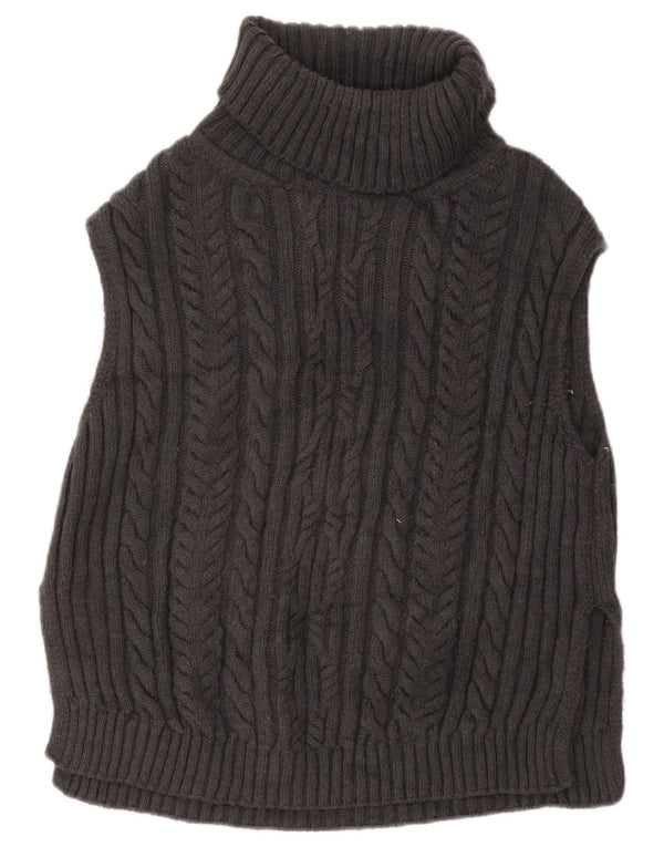 Marks & Spencer Damen-Tanktop mit übergroßer Weste, Gr. 10, Größe S, Grau, Acryl