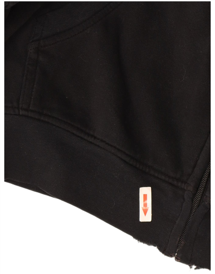 Kappa Herren-Kapuzenpullover mit Reißverschluss, 2XL, Schwarz