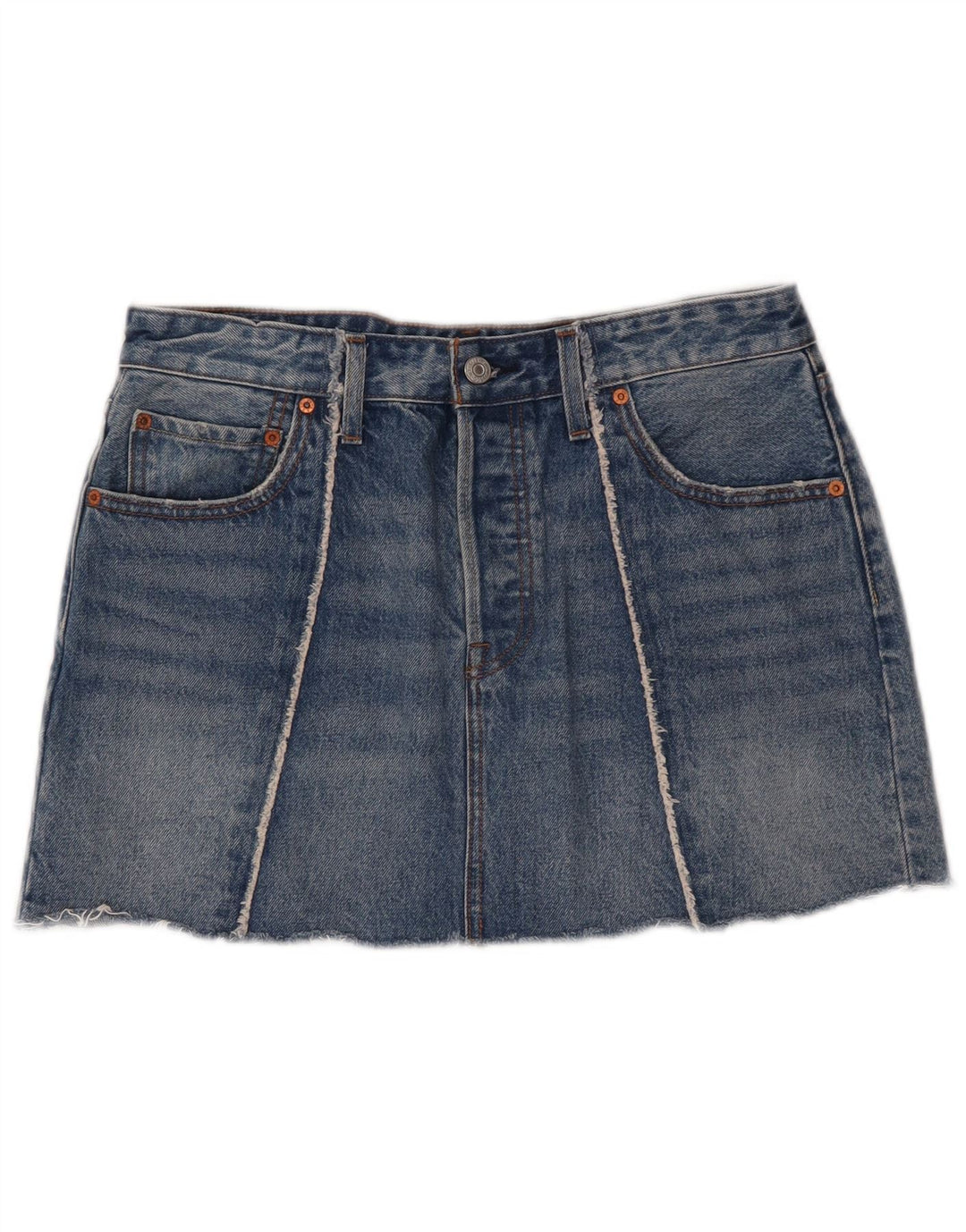 Levi's Damen Mini-Jeansrock W30 mittelblaue Baumwolle