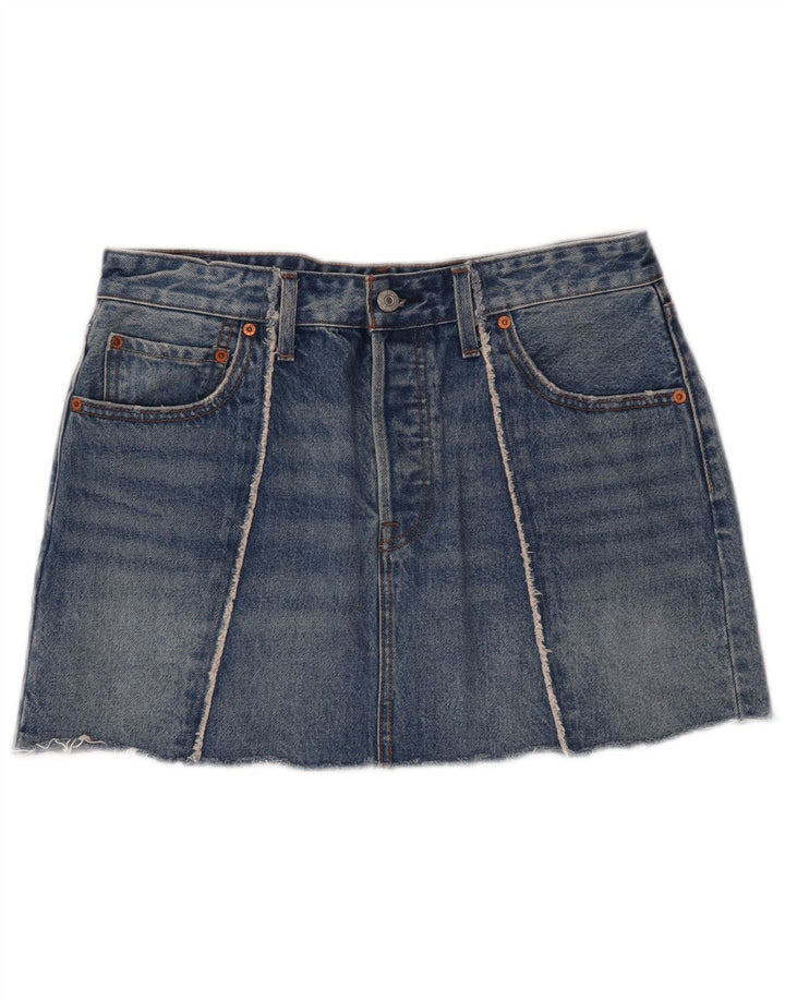 Levi's Damen Mini-Jeansrock W30 mittelblaue Baumwolle