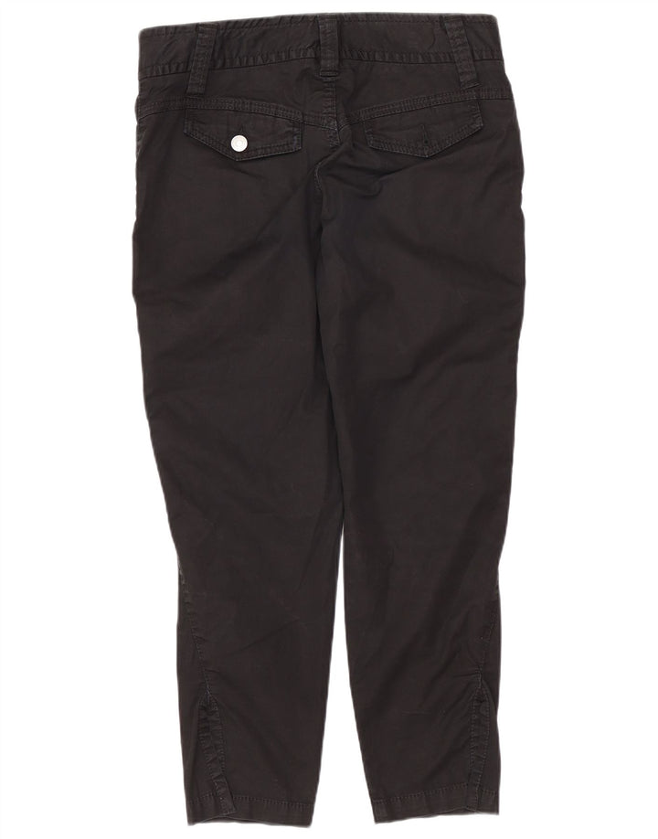 Benetton Damen Slim-Cropped-Hose W36 L24 Schwarz
