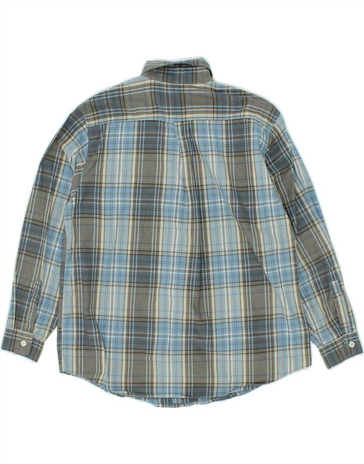 BENETTON Boys Shirt 7-8 Years Medium  Blue Check Cotton Vintage Benetton and Second-Hand Benetton from Messina Hembry 