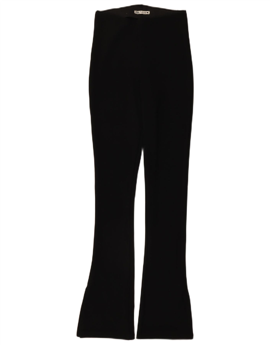 Zara Damen-Flare-Freizeithose, Größe S, W26, L32, Schwarz, Polyester