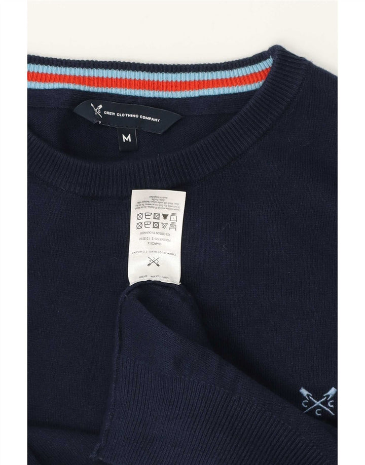 Crew Clothing Herren-Pullover mit Rundhalsausschnitt, mittlere Marineblau-Baumwolle
