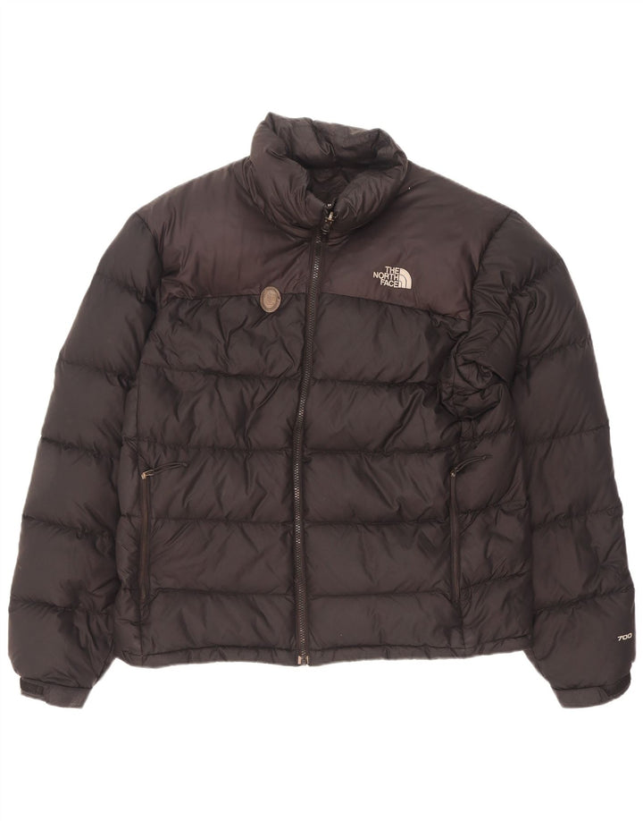 The North Face wattierte Herrenjacke UK 38 Mittelschwarzes Colourblock-Nylon