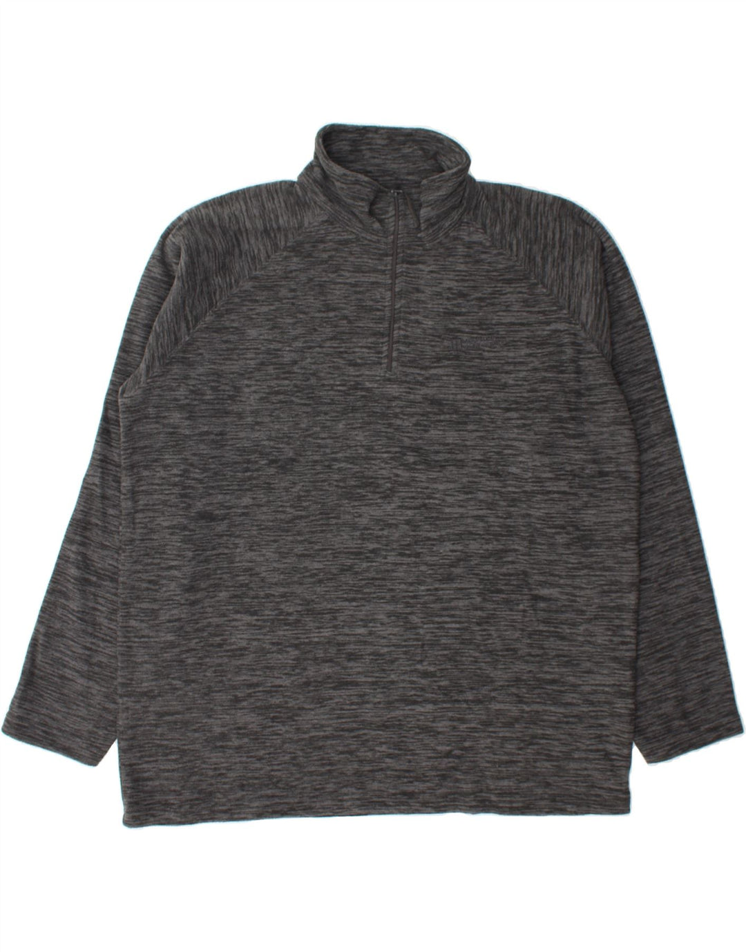 MOUNTAIN WAREHOUSE Mens Zip Neck Fleece Jumper XL Grey Flecked Polyester Vintage Mountain Warehouse and Second-Hand Mountain Warehouse from Messina Hembry 