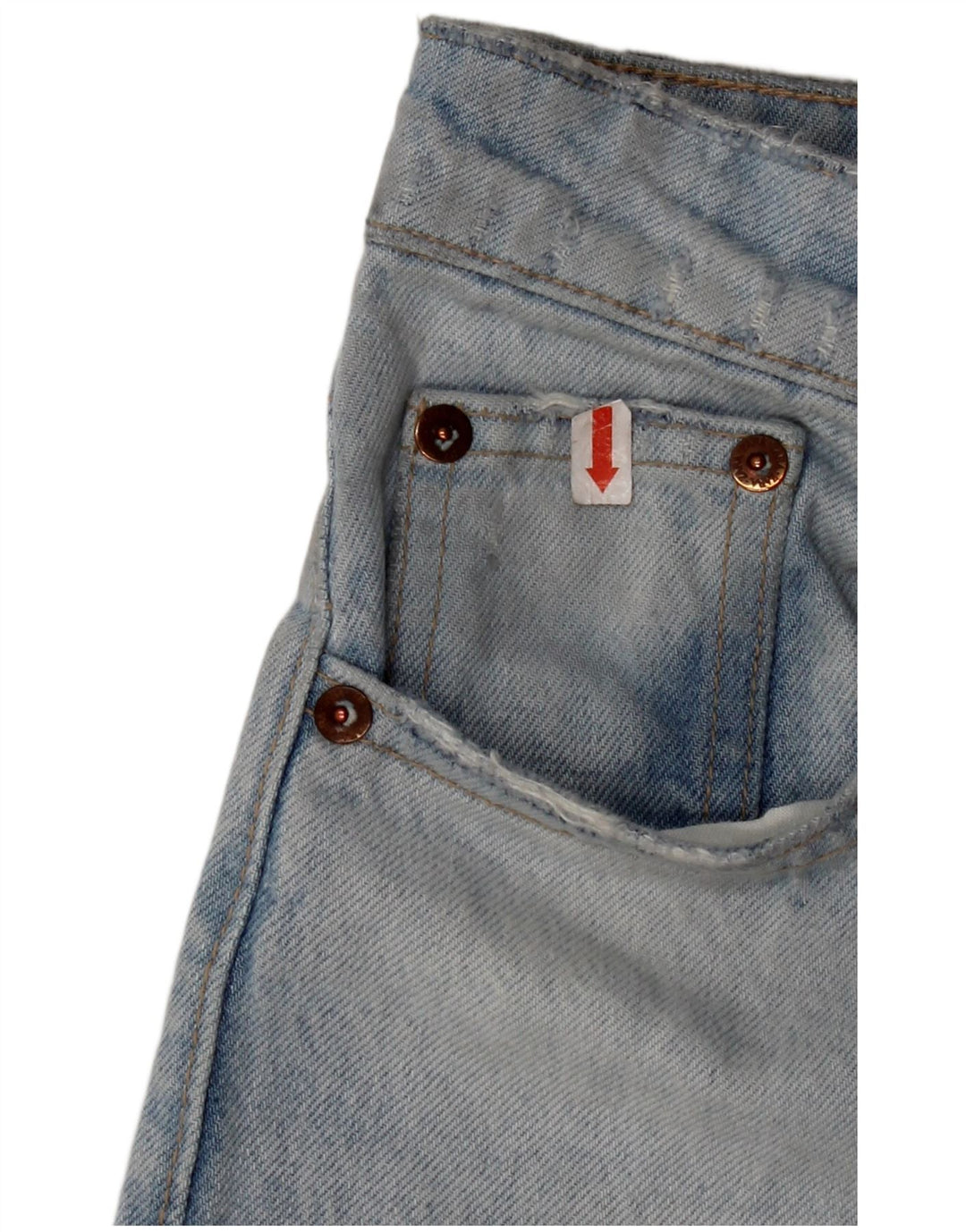 ZARA Damen Straight Jeans EU 34 2XS W24 L26 Blaue Baumwolle