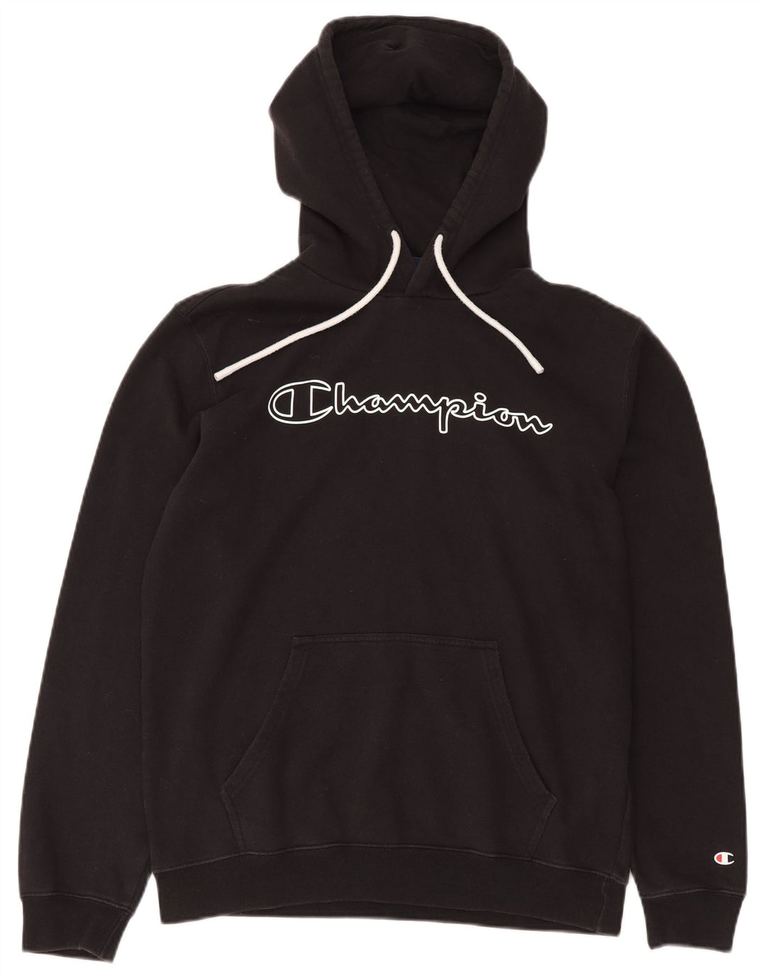 CHAMPION Herren-Kapuzenpullover mit Grafik, groß, aus schwarzer Baumwolle