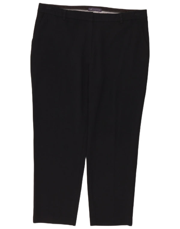 Marks & Spencer Damen Tapered Anzughose UK 18 XL W40 L28 Schwarz