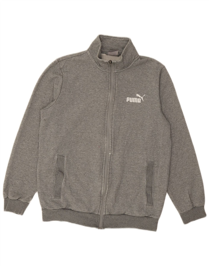 Puma Herren-Trainingsanzug-Top-Jacke, kleine graue Baumwolle