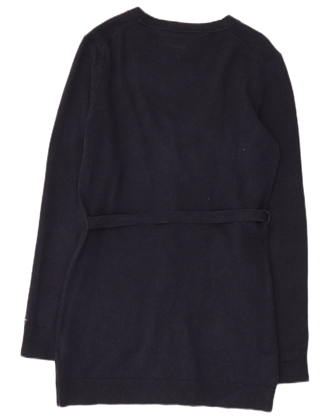 TOMMY HILFIGER Damen-Cardigan-Pullover UK 12 Mittelmarineblaue Baumwolle