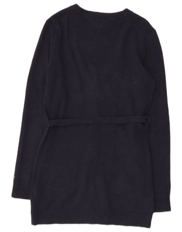 TOMMY HILFIGER Damen-Cardigan-Pullover UK 12 Mittelmarineblaue Baumwolle