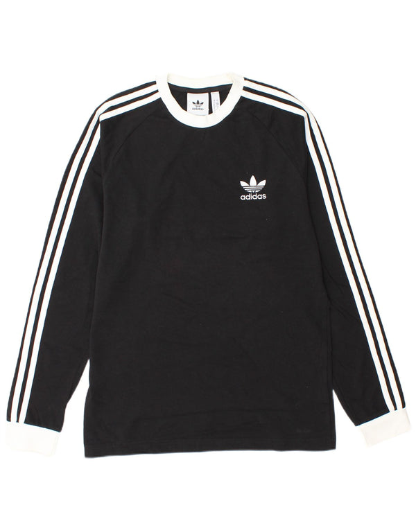 Adidas Mens Top Long Sleeve Small Black Cotton