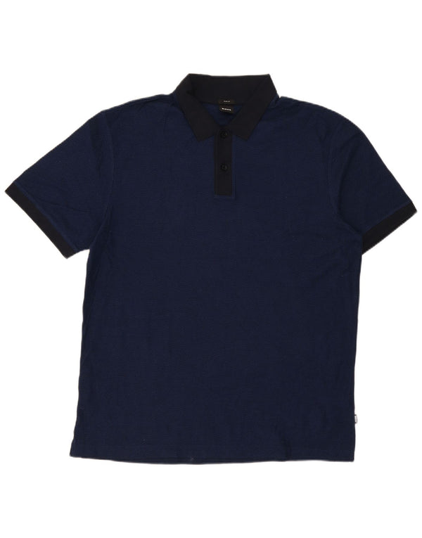 Hugo Boss Herren Slim Fit Poloshirt 2XL Marineblau Baumwolle