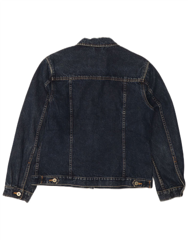 EDDIE BAUER Damen Jeansjacke UK 14 Mittelmarineblaue Baumwolle