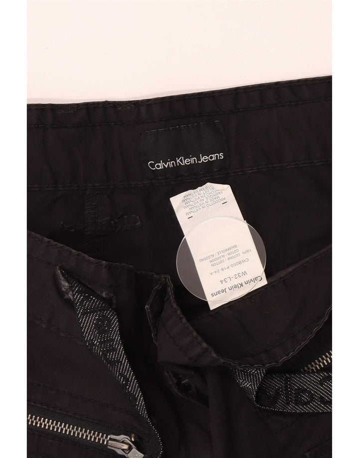 Calvin Klein Jeans Damen Cargoshorts W32 Mittelschwarze Baumwolle