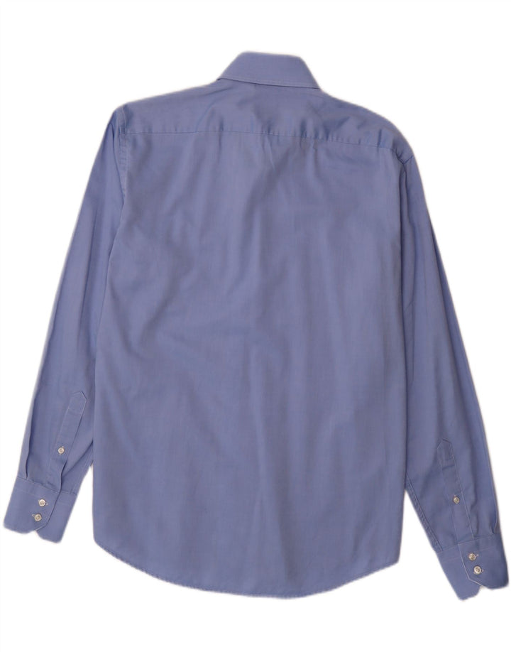 HUGO BOSS Mens Shirt Size 40 15 1/2 Medium Blue Cotton Vintage Hugo Boss and Second-Hand Hugo Boss from Messina Hembry 