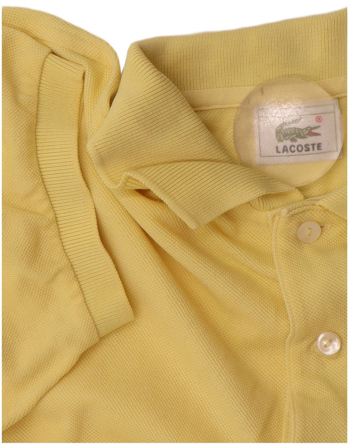 Lacoste Herren-Poloshirt, Größe 3, klein, gelbe Baumwolle