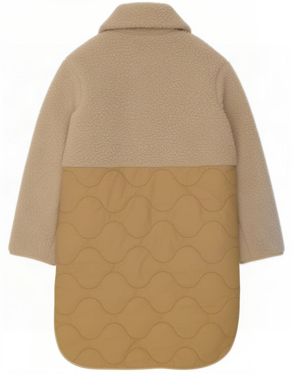 Abercrombie & Fitch Damen Übergroßer gepolsterter Mantel UK 6 XS Beige Farbblock