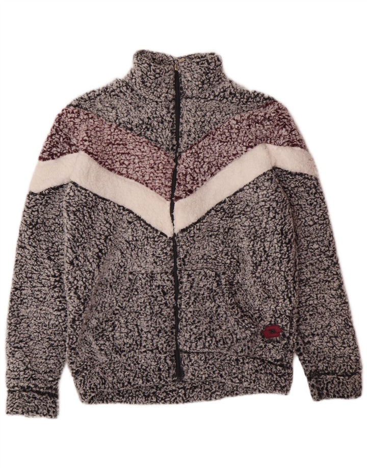 Lotto Damen Fleecejacke UK 18 XL Graues Colourblock-Polyester