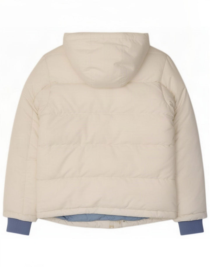 Puma Wattierte Damenjacke mit Kapuze UK 12 Medium Weiß