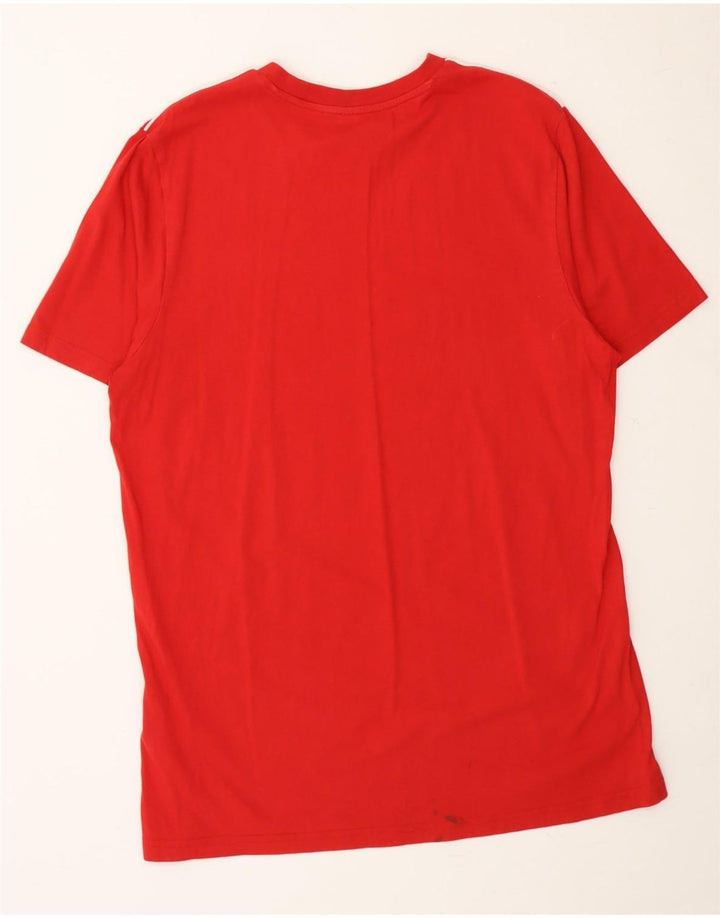 ADIDAS Mens T-Shirt Top Large Red Cotton Vintage Adidas and Second-Hand Adidas from Messina Hembry 