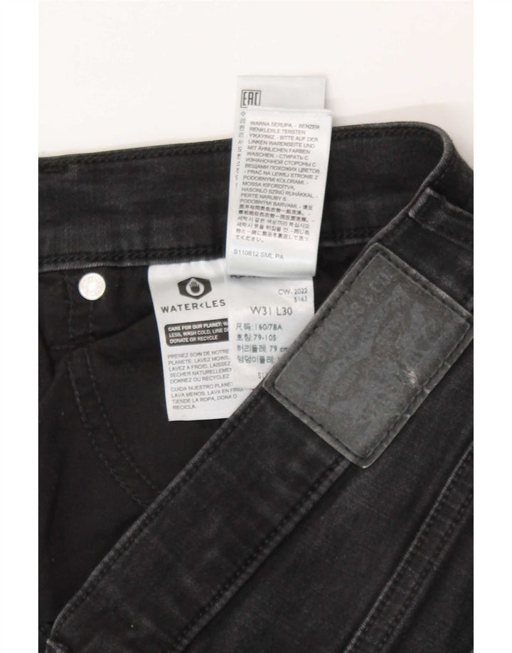 Levi's Damen 312 Shaping Slim Jeans W31 L30 Schwarze Baumwolle