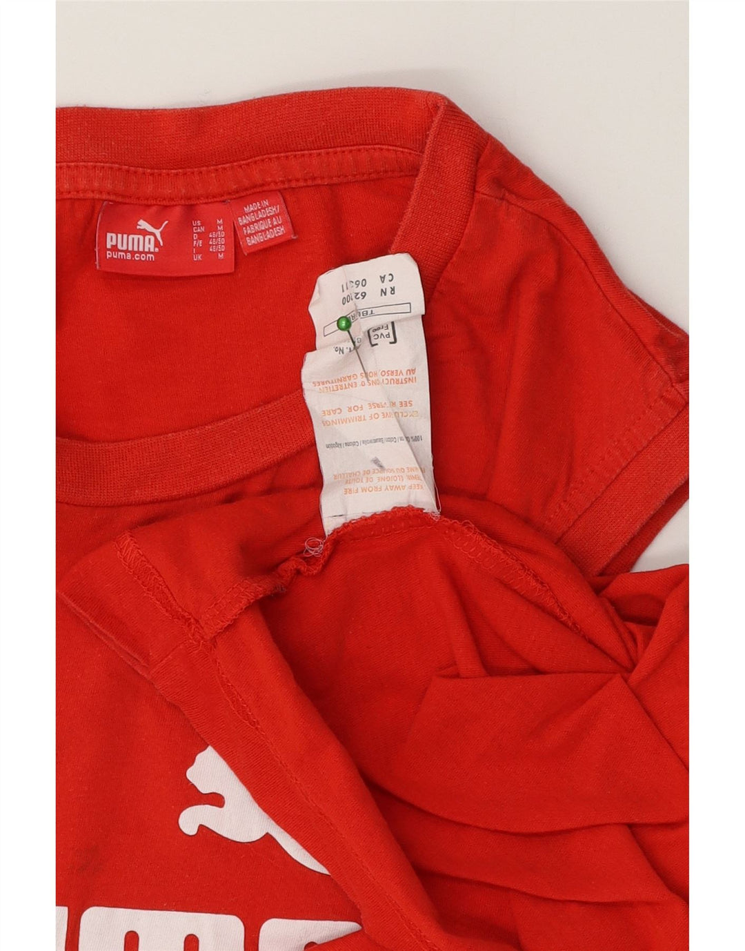 Puma Herren Grafik-Weste-Top aus mittelroter Baumwolle
