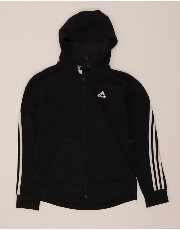 Adidas Mädchen Regular Fit Zip Hoodie Pullover 13–14 Jahre Schwarz Sport