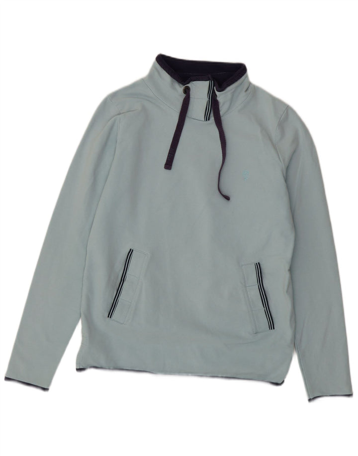 FAT FACE Damen Sweatshirt Pullover UK 16 Large Blau Baumwolle