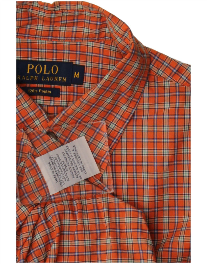 POLO RALPH LAUREN Herrenhemd Mittelorange karierte Baumwolle