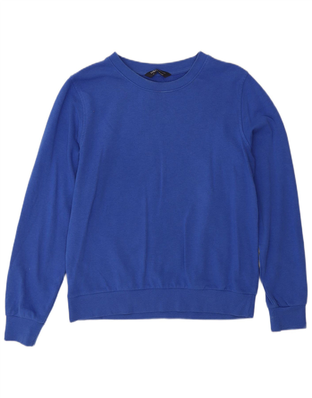 Marks & Spencer übergroßer Damen-Sweatshirt-Pullover, Gr. 10, Größe S, Blau, Baumwolle