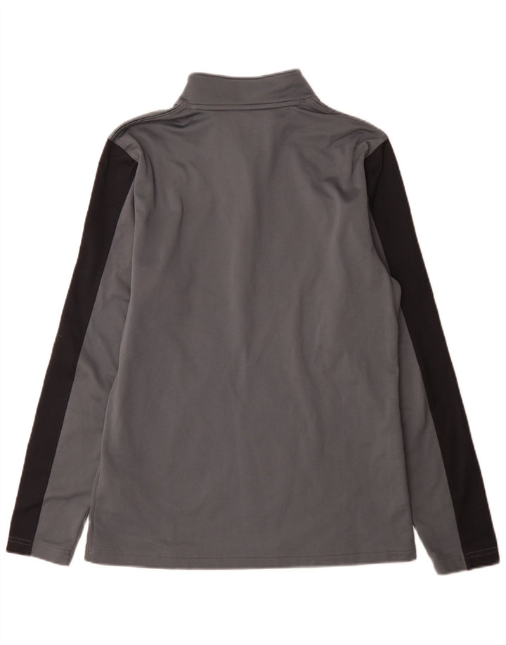 Under Armour Damen-Top mit Reißverschluss, reguläre Passform, langärmlig, mittelgrau, Sport