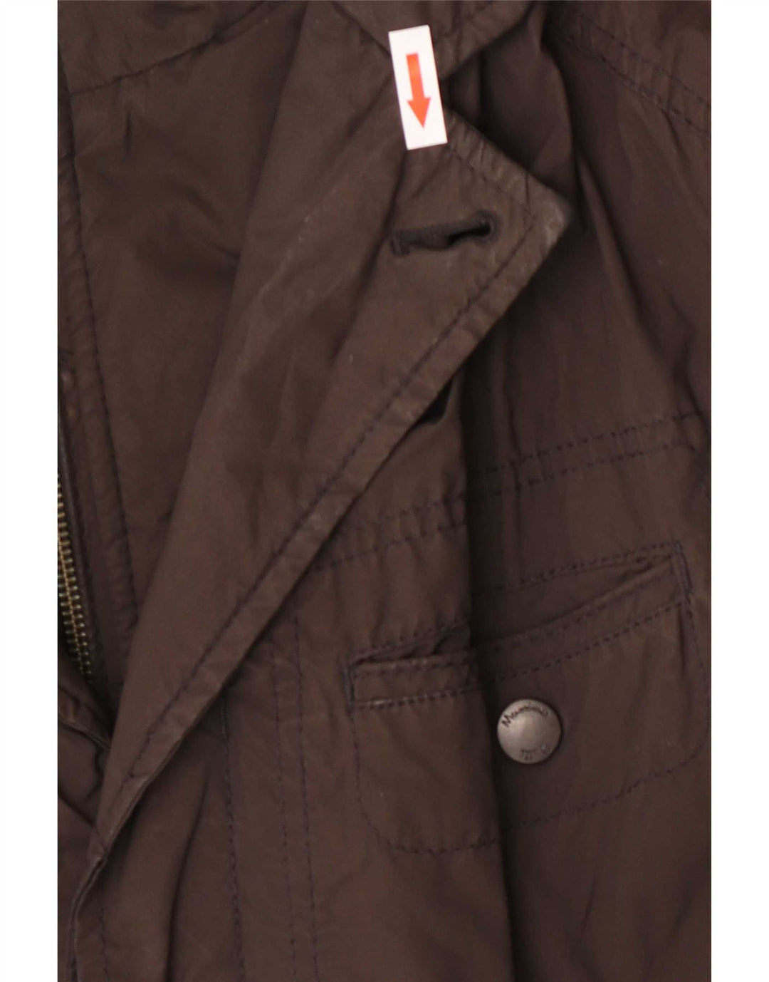 Massimo Dutti Herren Wattierte Jacke Groß Braun Polyester