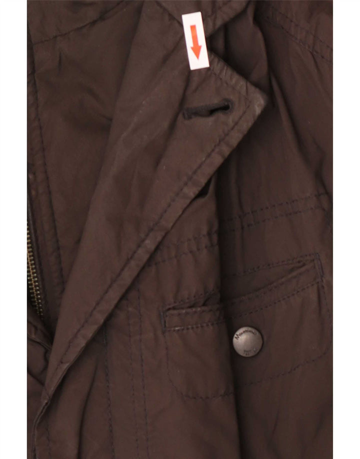 Massimo Dutti Herren Wattierte Jacke Groß Braun Polyester